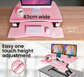 Fortia Medium Standing Desk Converter - Pink