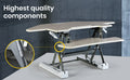 Fortia Height Adjustable Corner Standing Desk - Beech