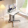 Mobile Standing Desk With Tilting Desktop