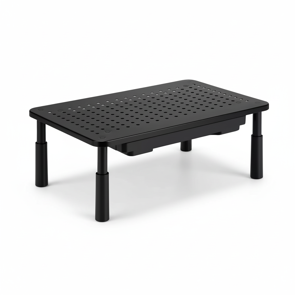 Adjustable Monitor Riser with Drawer