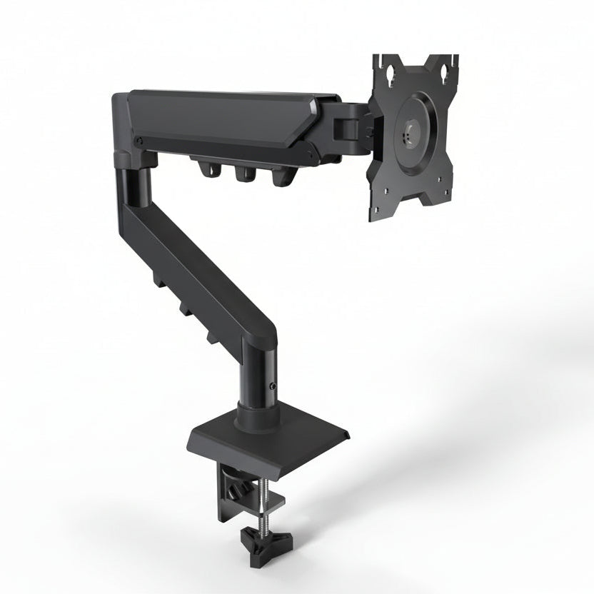 Black computer monitor arm single