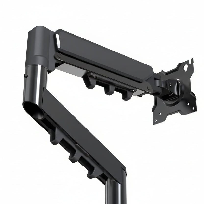 Black computer monitor arm