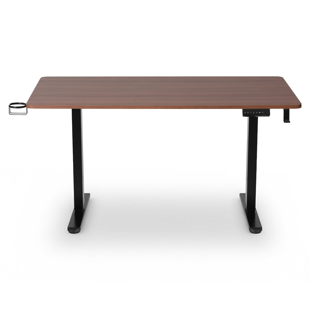 Artiss Electric Dual Motor Standing Desk with Cup & Headphone Holder – 140cm Walnut