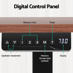 Artiss Electric Dual Motor Standing Desk with Cup & Headphone Holder – 140cm Walnut