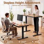 Artiss Electric Standing Desk with USB-C Charging, Drawer & Headphone Hook – 120cm Wood