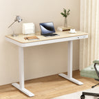Artiss Electric Standing Desk with USB Charging & Drawer – 120cm Oak