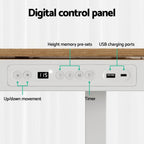 Artiss Electric Standing Desk with USB Charging & Drawer – 120cm Oak