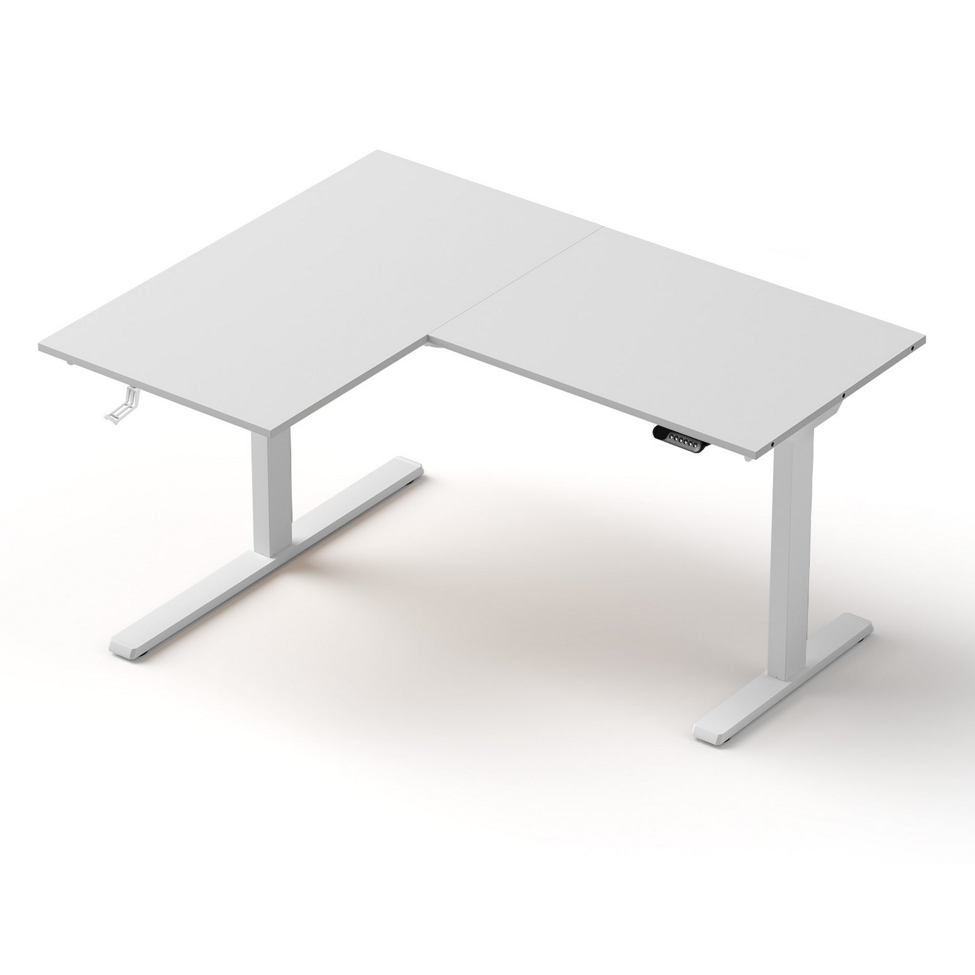 Artiss Electric Dual Motor L-Shaped Standing Desk - White