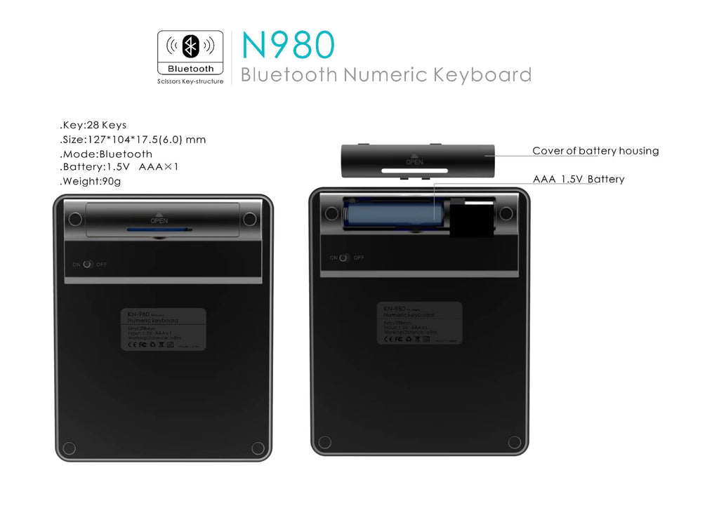 Mini Numeric Wireless Keypad