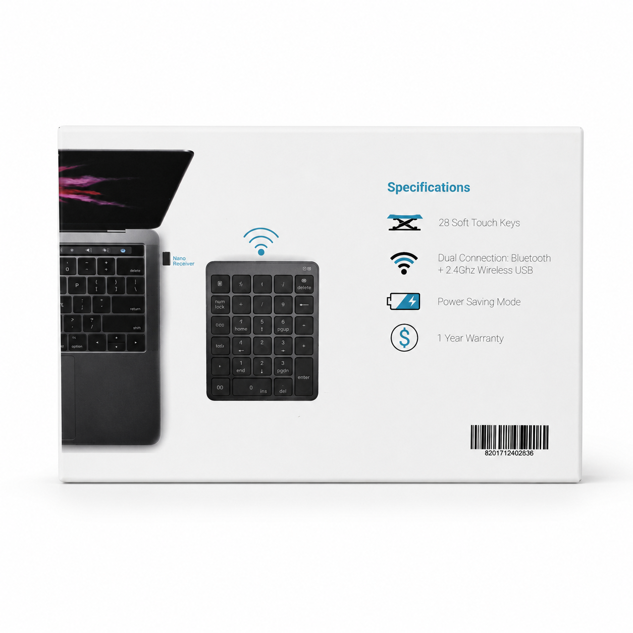 Mini Numeric Wireless Keypad