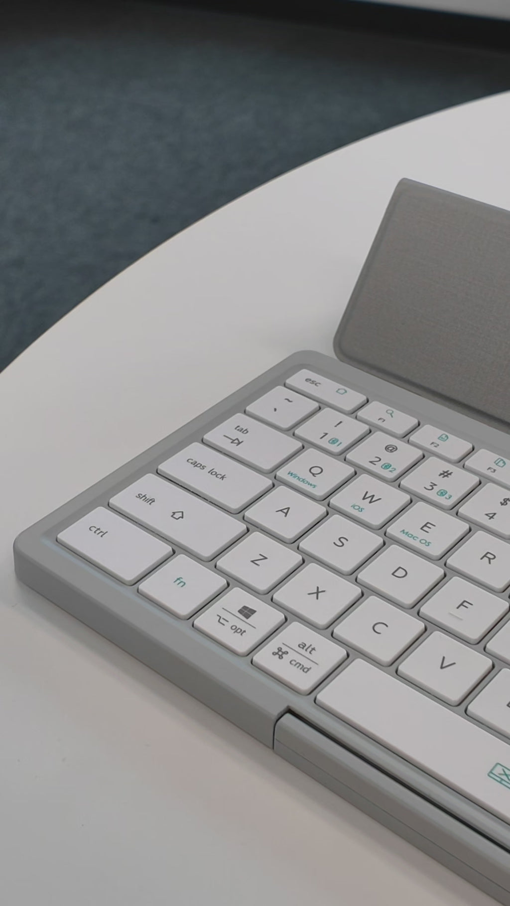 Compact Ergonomic Keyboard with Stand and Trackpad