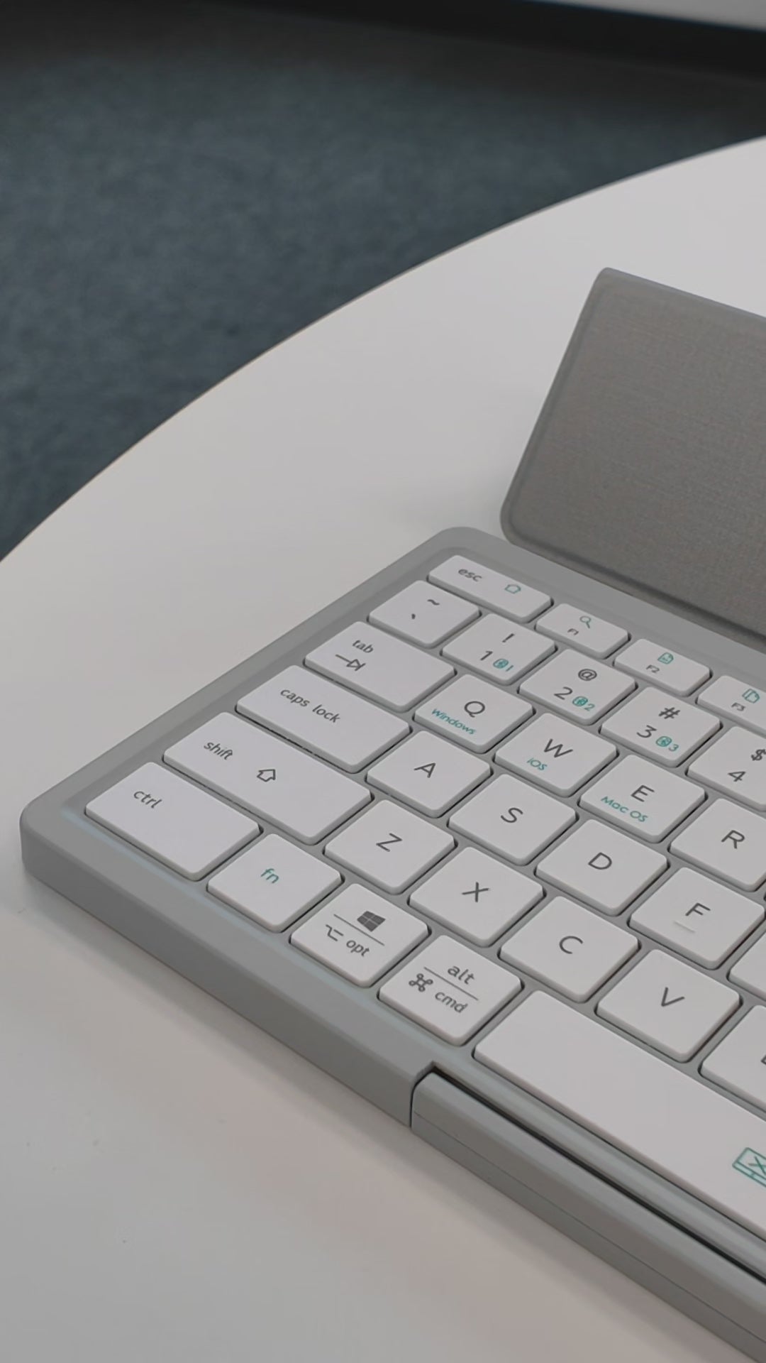 Compact Ergonomic Keyboard with Stand and Trackpad