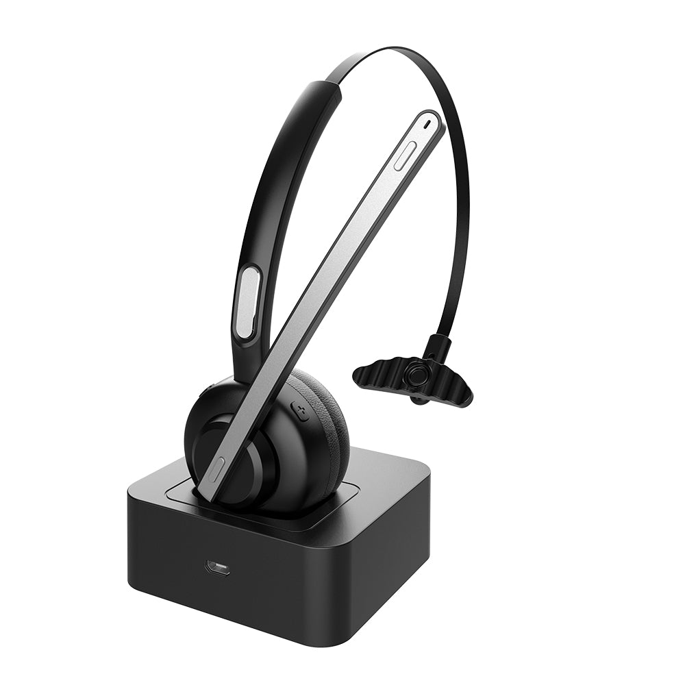 Wireless Bluetooth Computer Headset with Charging Dock