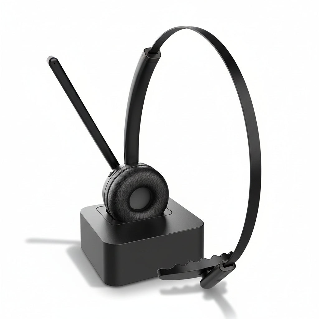 Wireless Bluetooth Computer Headset with Charging Dock