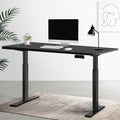 Artiss Electric Dual Motor Standing Desk - 140cm - Black + Black