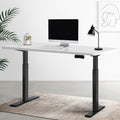 Artiss Electric Dual Motor Standing Desk - 140cm - Black + White