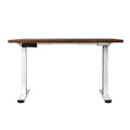 Artiss Electric Dual Motor Standing Desk - 120cm - White + Rustic Brown