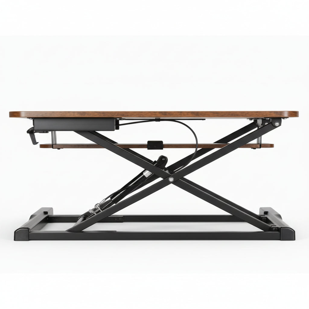 Artiss Height Adjustable Standing Desk - Rustic Brown