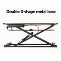 Artiss Height Adjustable Standing Desk - Rustic Brown