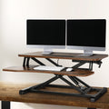 Artiss Height Adjustable Standing Desk - Rustic Brown