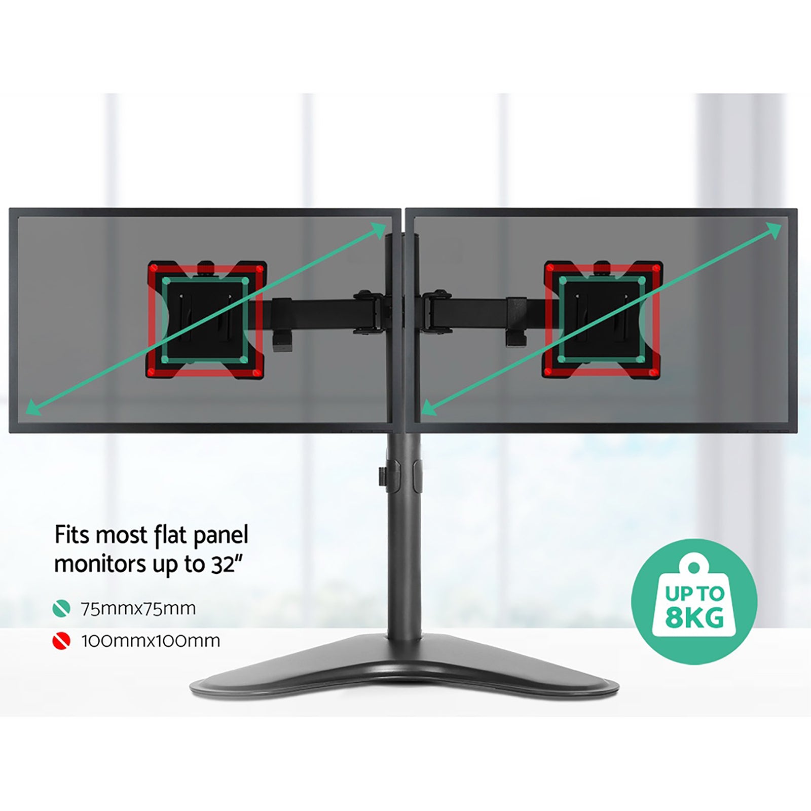 Artiss Dual Monitor Arm Stand