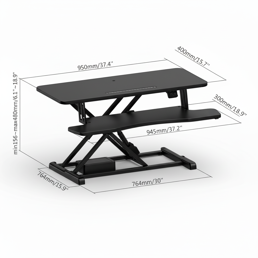 DeskMatic Electric Standing Desk - No More Pain Ergonomics