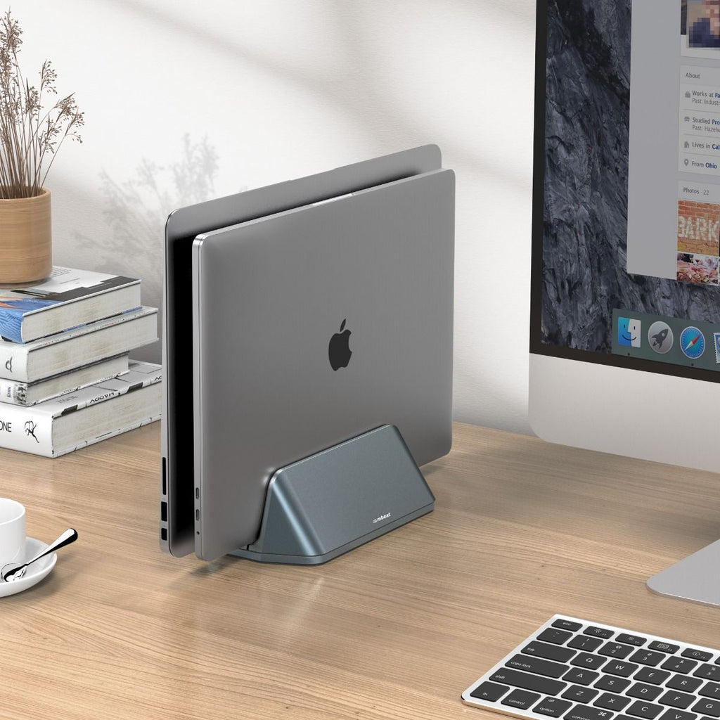 Adjustable Dual Bay Vertical Laptop Stand