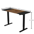 Fortia Electric Height Adjustable Standing Desk - 140cm - Oak Style + Black