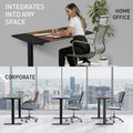Fortia Electric Height Adjustable Standing Desk - 140cm - Oak Style + Black