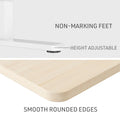Fortia Electric Height Adjustable Standing Desk - 140cm - Light Oak Style + White