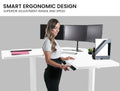 Fortia Electric Dual Motor Corner Standing Desk - White