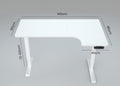 Fortia Electric Dual Motor L-Shaped (Right) Standing Desk - White