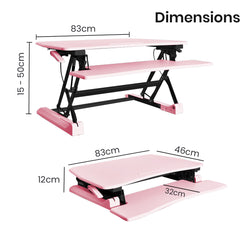 Fortia Medium Standing Desk Converter - Pink