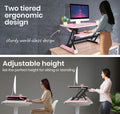 Fortia Large Standing Desk Converter - Pink