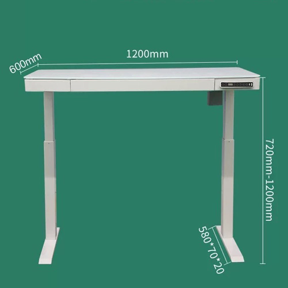 Glass Top Electric Standing Desk No More Pain Ergonomics