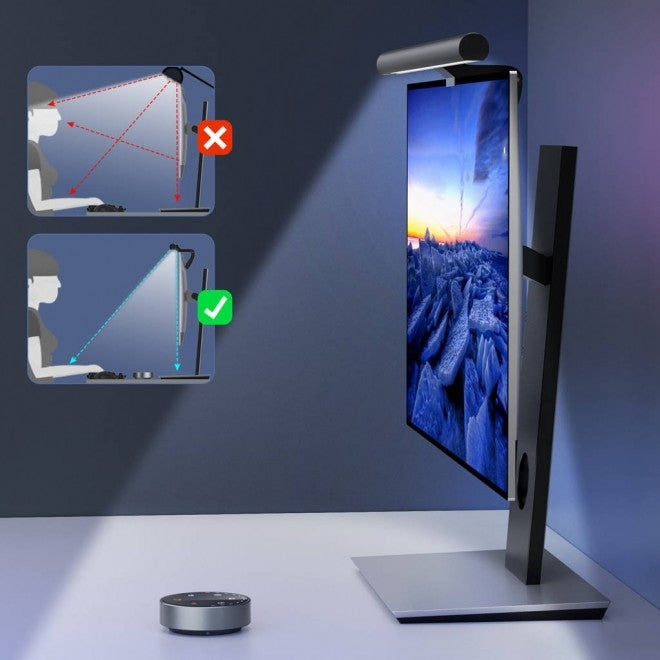 Lightless Monitor Wireless LED Monitor Lamp – No More Pain Ergonomics