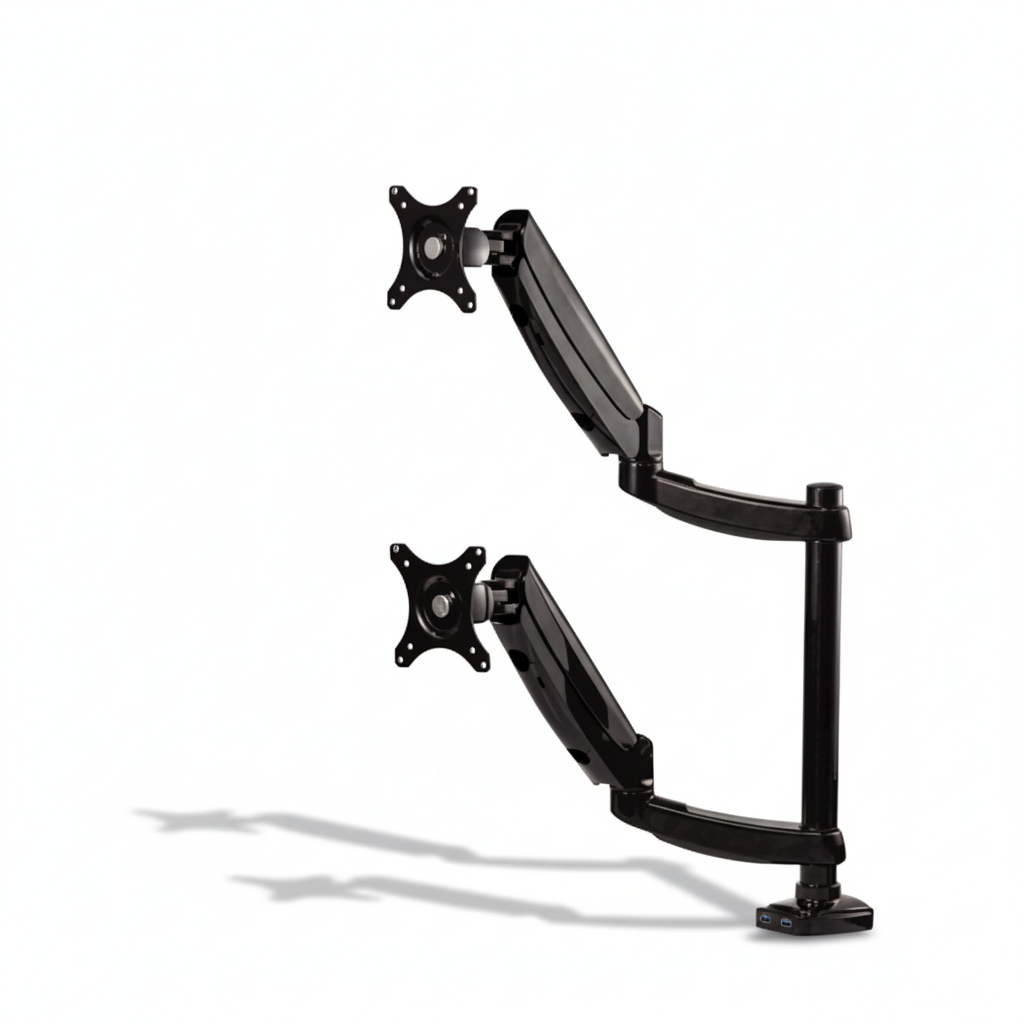 Computer Monitor Arm - Fellowes Platinum Monitor Arm - Dual Stacking
